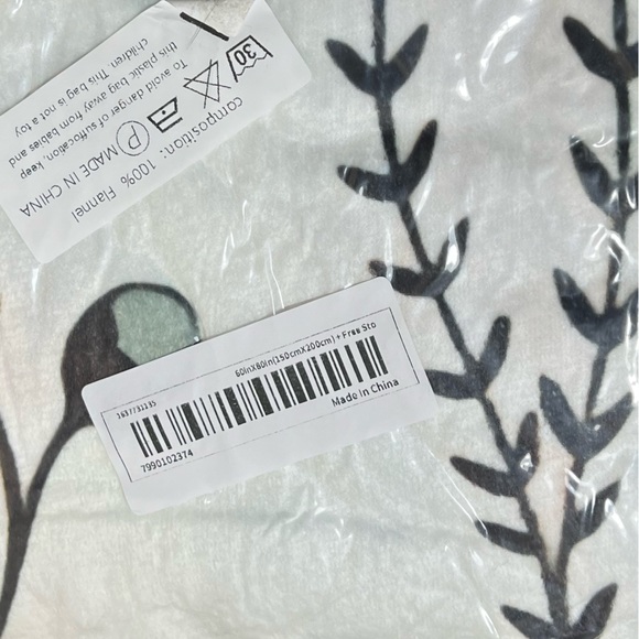 New soft multicolor cute mushroom print large blanket 60”x80” - Picture 8 of 8